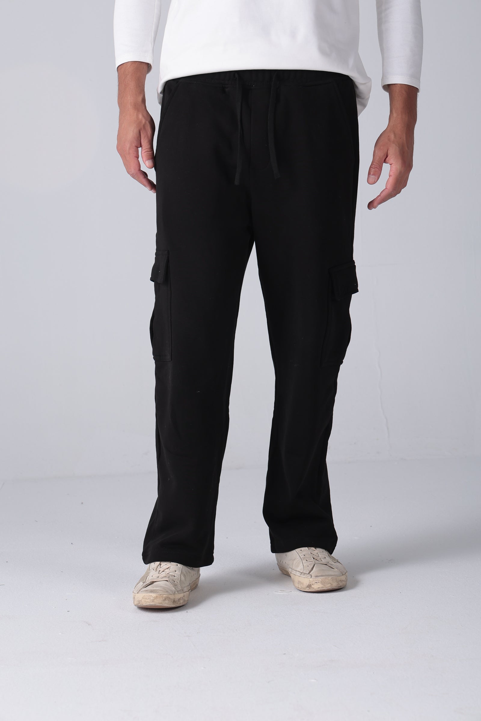 Black Cargo Sweatpants