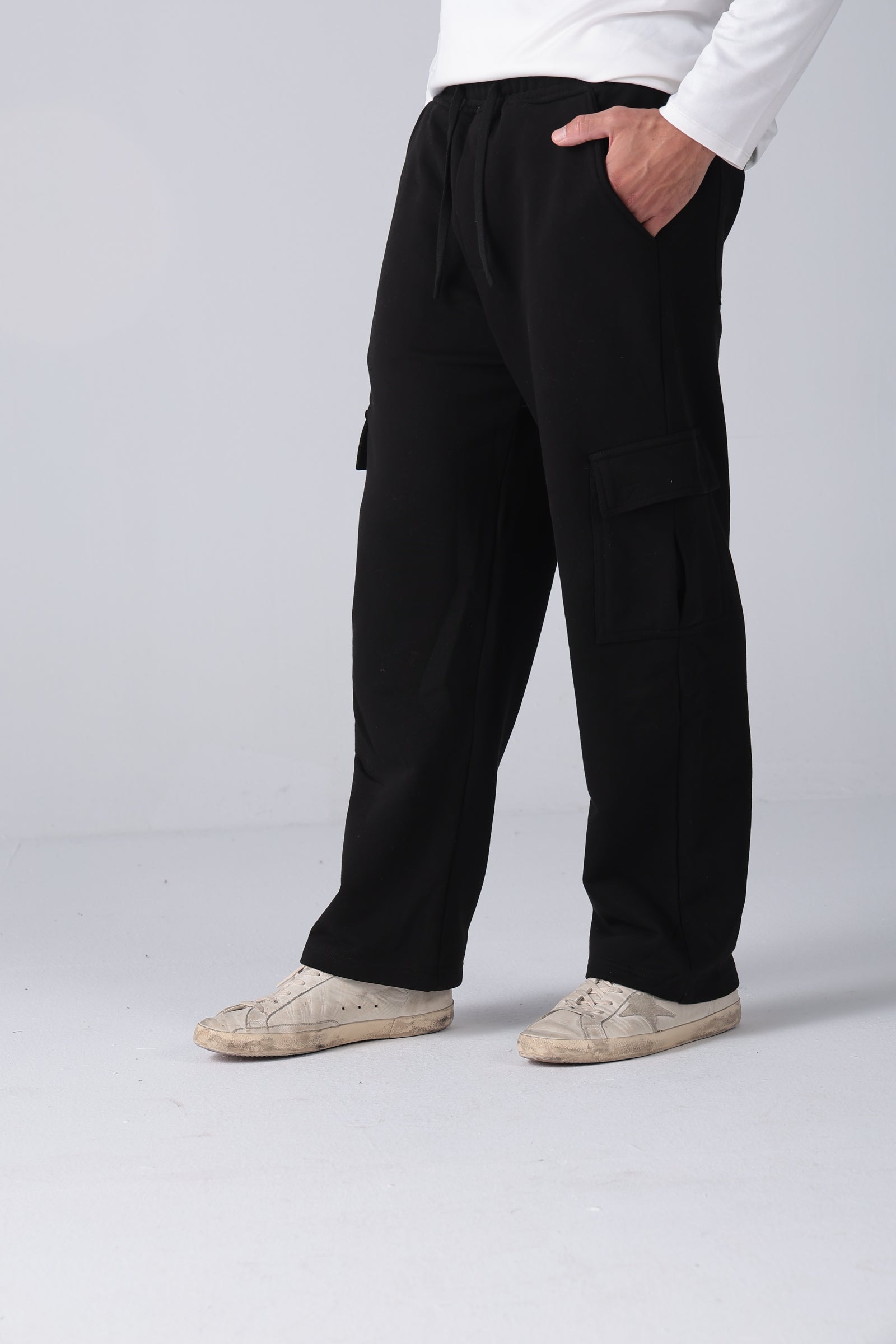 Black Cargo Sweatpants