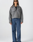 Women's Grey Bouclé Jacket