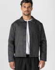 Dark Grey Wool Button Jacket