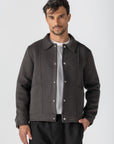 Dark Grey Wool Snaps Jacket