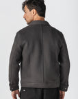 Dark Grey Wool Snaps Jacket