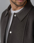 Dark Grey Wool Snaps Jacket