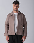 Beige Wool Snaps Jacket