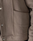 Beige Wool Snaps Jacket