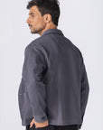 Charcoal Button Up Overshirt