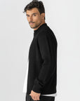 Black Knitted Double Zip Sweater