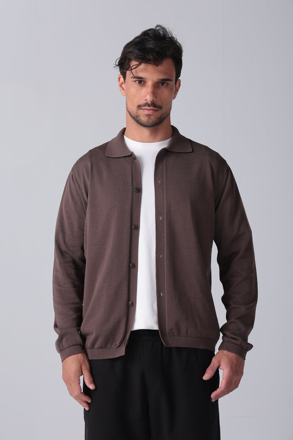 Brown Knit Cardigan