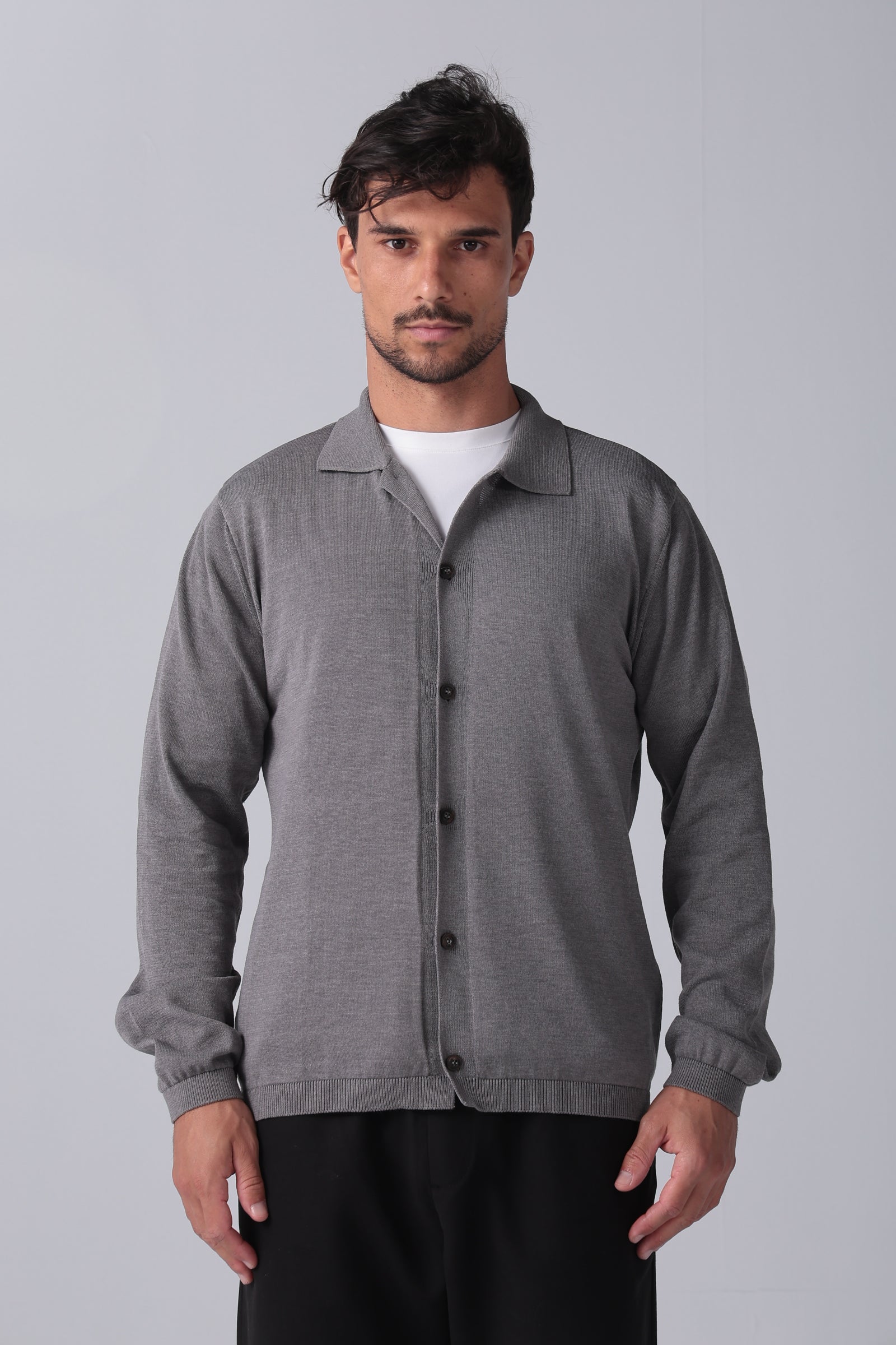 Heather Grey Knit Cardigan