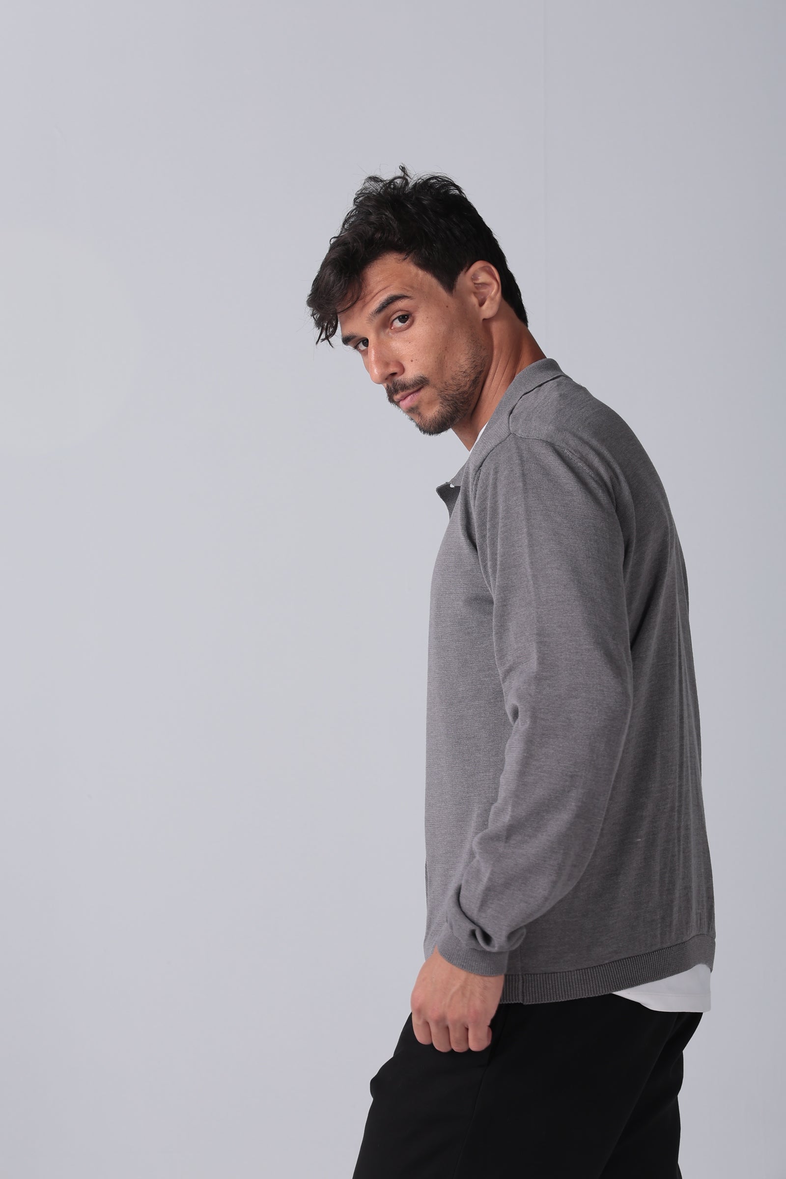 Heather Grey Knit Cardigan