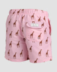 Pink Giraffes Swim Shorts