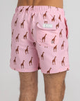 Pink Giraffes Swim Shorts