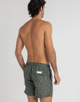 Khaki Maze Swim Shorts