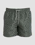 Khaki Maze Swim Shorts