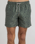 Khaki Maze Swim Shorts