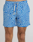 Blue Maze Swim Shorts