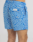 Blue Maze Swim Shorts