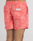 Coral Paisley Swim Shorts