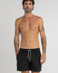 Solid Black Swim Shorts (4 Way Stretch)