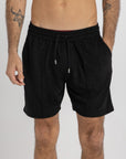 Black Terry Towel Short
