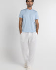 Baby Blue Mercerised Cotton T-Shirt