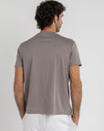 Taupe Mercerised Cotton T-Shirt