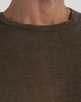 Khaki Pure Linen T-Shirt