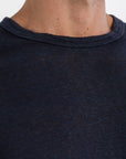 Navy Pure Linen T-Shirt