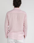 Men's Pink Linen Shirt