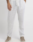 Men`s White Linen Pants