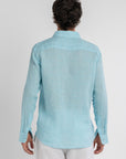 Men's Mint Linen Shirt