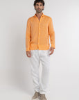Men's Orange Linen Shirt