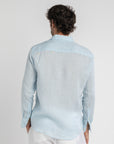 Men's Sky Blue Linen Shirt