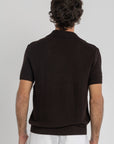 Brown Heavy Knit Polo