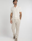 Men's Beige Linen Pants