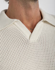 Off-White Crochet Knit Polo