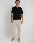 Black Knit Button Up Shirt