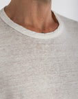 White Pure Linen T-Shirt