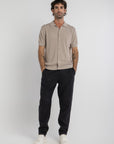 Beige Knit Button Up Shirt