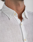 Men's White Linen Shirt