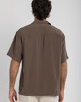 Taupe Tencel Cuban Shirt