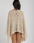 Women's Off-White Crochet Poncho
