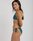 Teal Iris Bikini Top