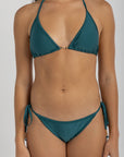 Teal Iris Bikini Top