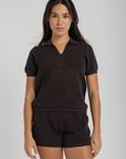 Women's Knit Brown Short