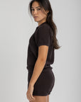 Women's Knit Brown Polo