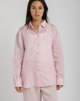 Women`s Baby Pink Linen Shirt