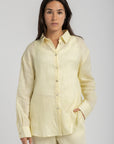 Women`s Baby Yellow Linen Shirt