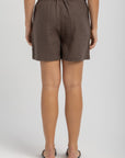 Women's Dusty Taupe Linen Shorts