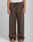Women's Dusty Taupe Linen Pants
